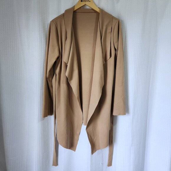 Shein Cardigan Belted Open Front Sweater Womens Size Large Long Sleeve - Picture 2 of 7